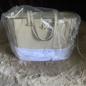 Jimmy Choo, large tote, cream and brand new.
